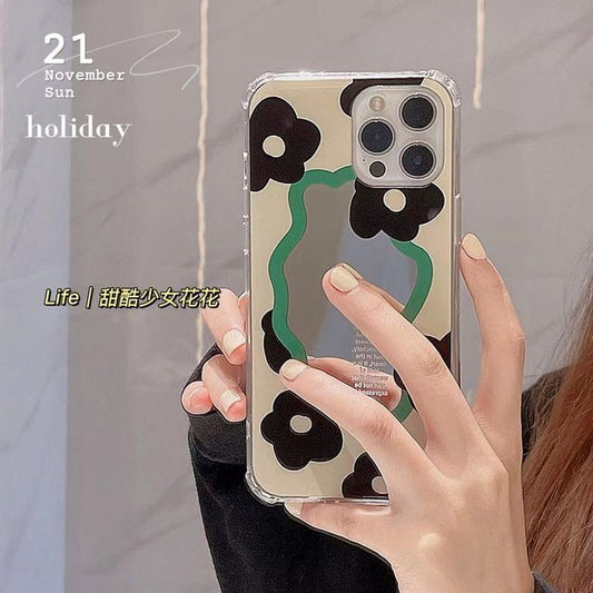 Floral Phone Mirrored Case