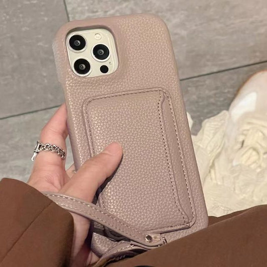 Faux Card Holder Leather Phone Case