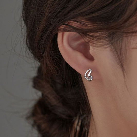 Silver Heart Earring Sterling