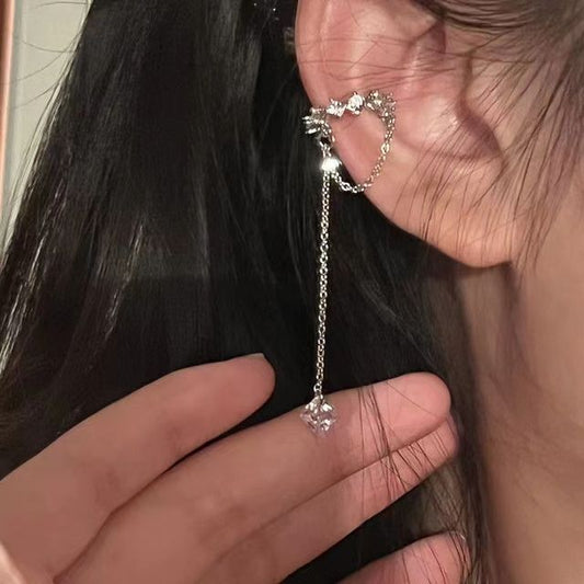Earring Rhinestone Alloy Cuff