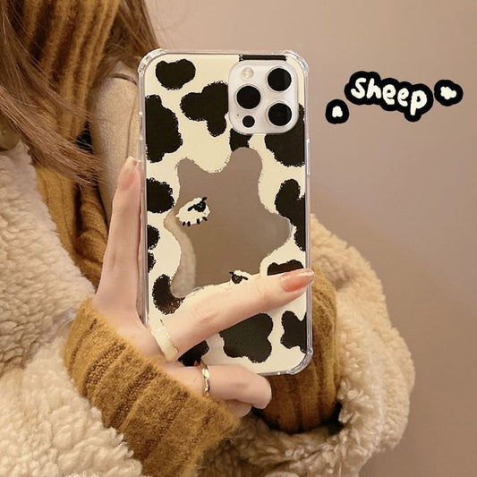 Milk Case Cow Print Phone Mirrored