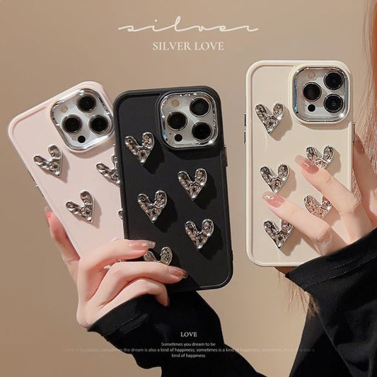 Heart Phone Metallic Case