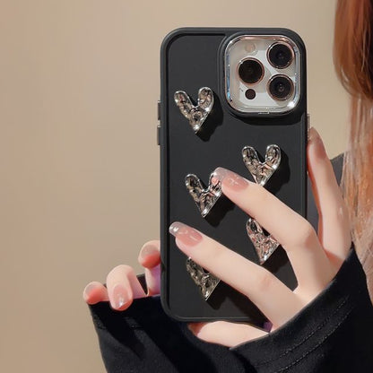Heart Phone Metallic Case
