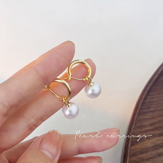 Pearl Silver Sterling Faux Earring Dangle