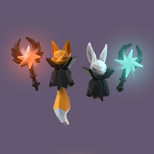 Halloween Magic Fox Staff Earring
