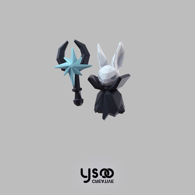 Halloween Magic Fox Staff Earring