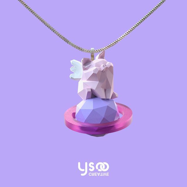 Planet Pig Necklace