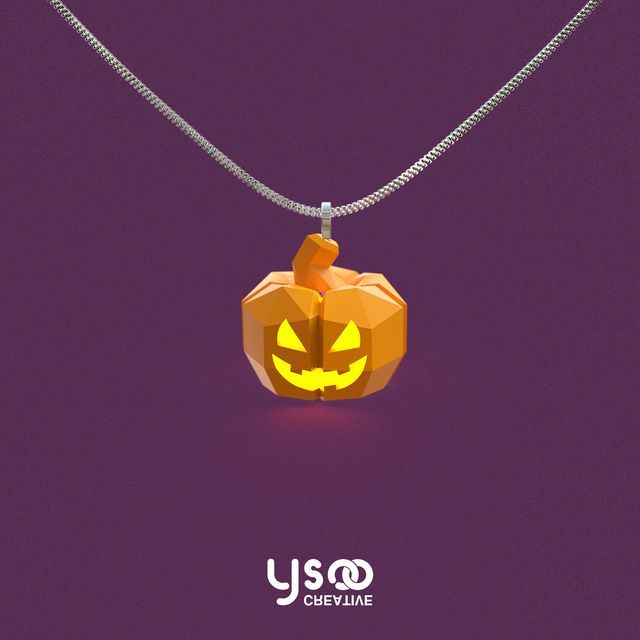 Necklace Halloween Lantern Pumpkin