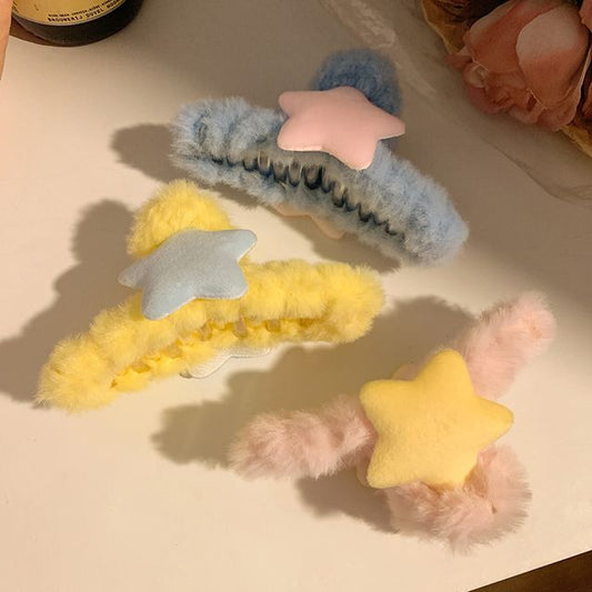 Clamp Chenille Hair Star