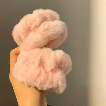 Band Chenille Headband Hair Wrist Tie / Peach