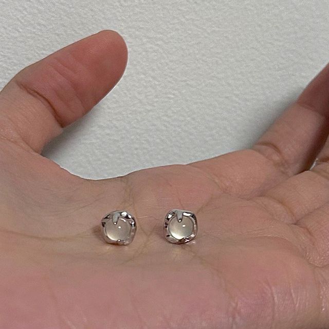 Agate Alloy Stud Earring
