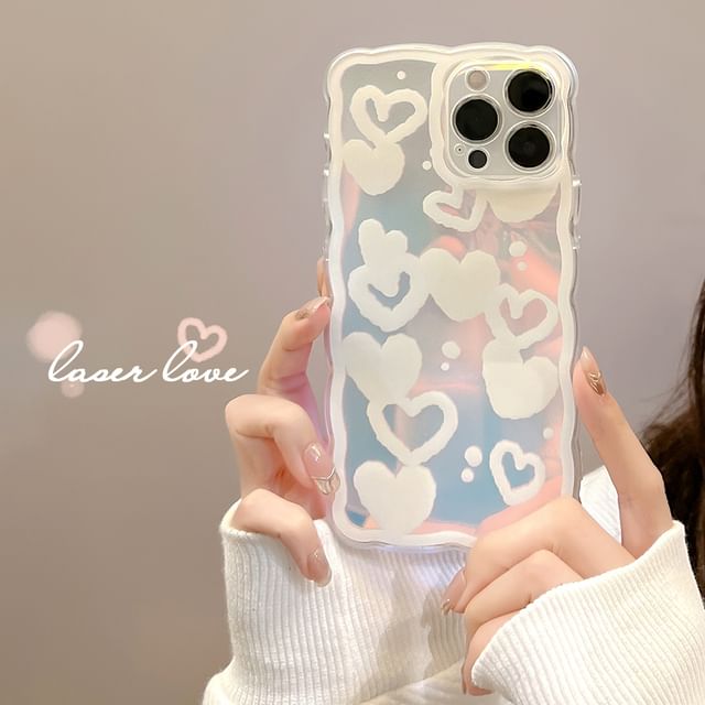 Heart Holographic Case Phone