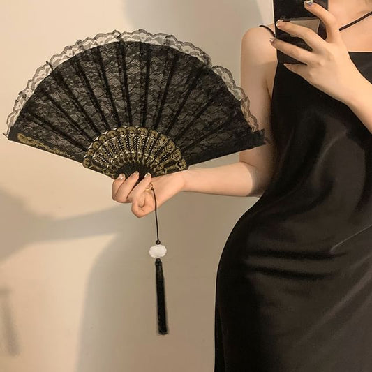 Designs) Hand Fan (Various Foldable Lace