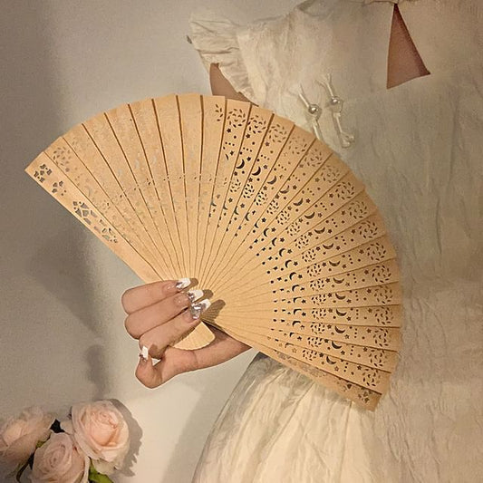 Foldable Fan Wooden Cutout Hand