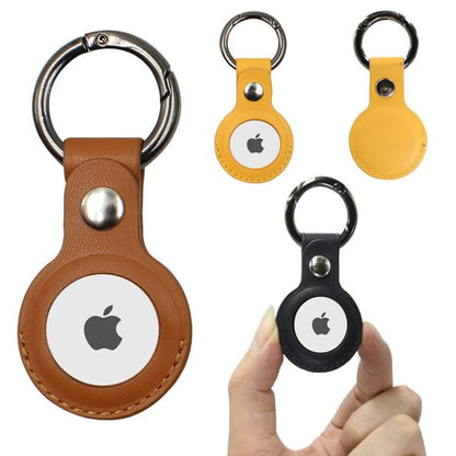 Faux AirTag Leather Keyring Holder