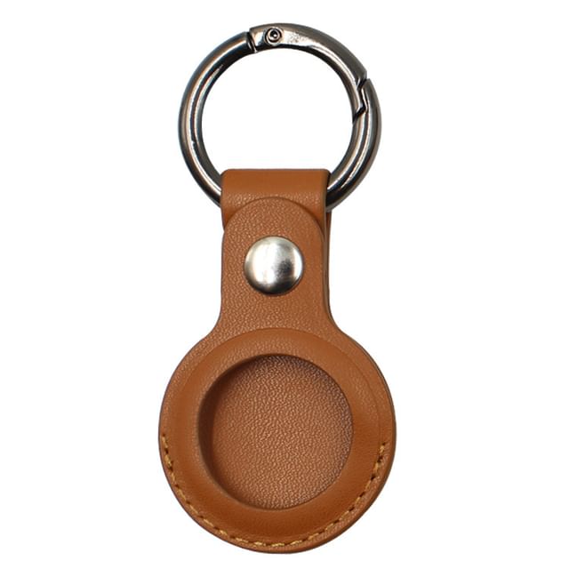 Faux AirTag Leather Keyring Holder