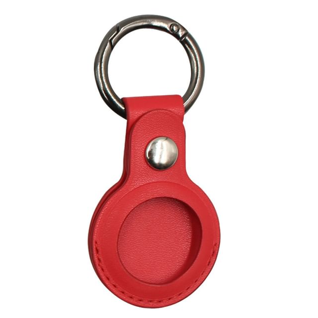Faux AirTag Leather Keyring Holder