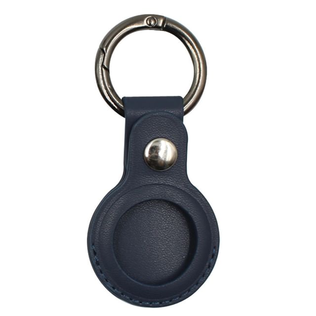Faux AirTag Leather Keyring Holder