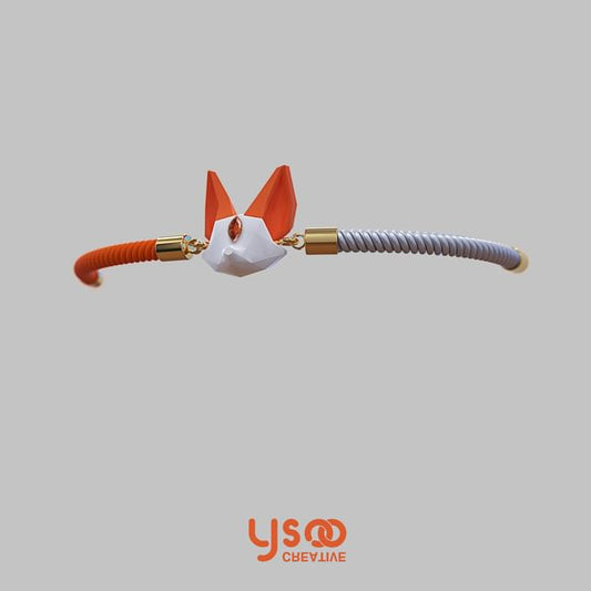 Fox Bracelet Acrylic Poly Low Cord