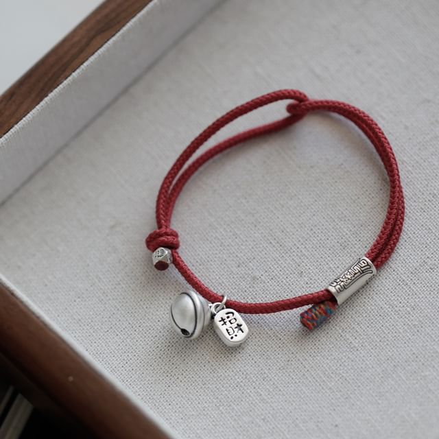 String Bracelet Bell Silver