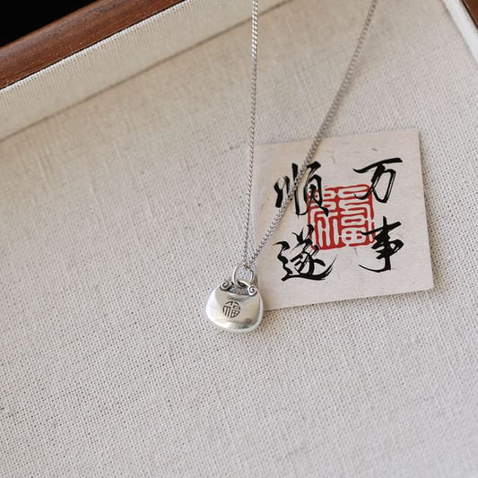 Necklace Lock Pendant Silver