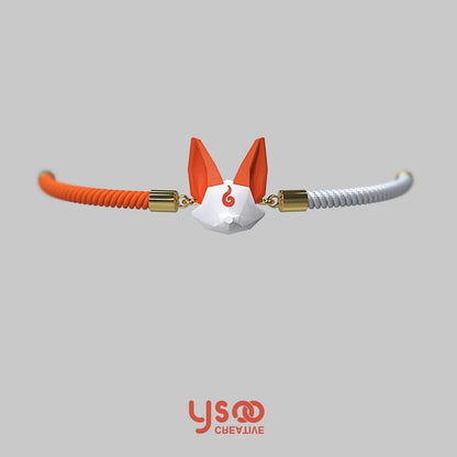 Fox Bracelet Acrylic Poly Low Cord