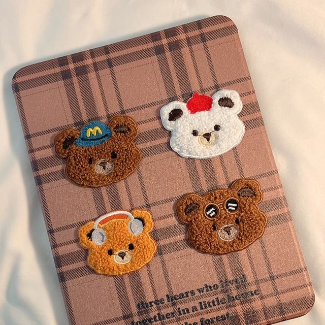 Plaid Case Bear iPad