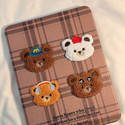 Plaid Case Bear iPad