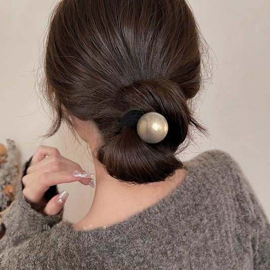 Hair Tie Faux Set Pearl /