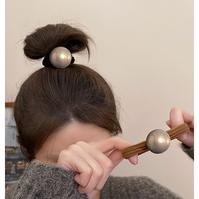 Hair Tie Faux Set Pearl /