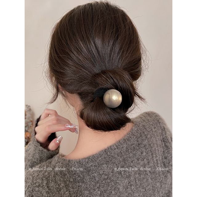 Hair Tie Faux Set Pearl /