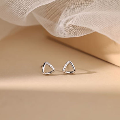 Stud Rhinestone Sterling Geometric Silver (Various Designs) Earring