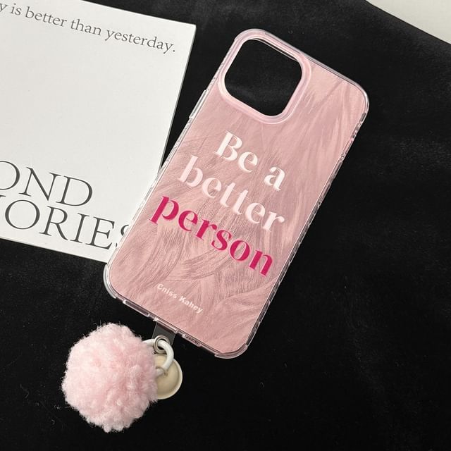 Bell Pom Case Lettering Phone