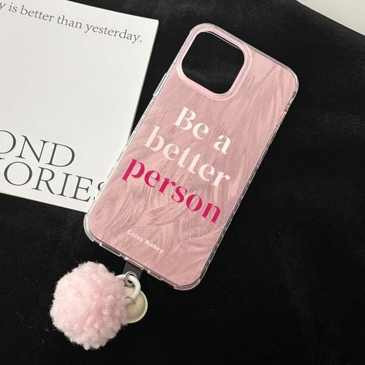 Bell Pom Case Lettering Phone
