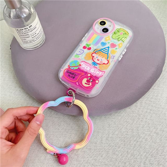 Hoop with Pad Wavy Strap Lanyard Phone
