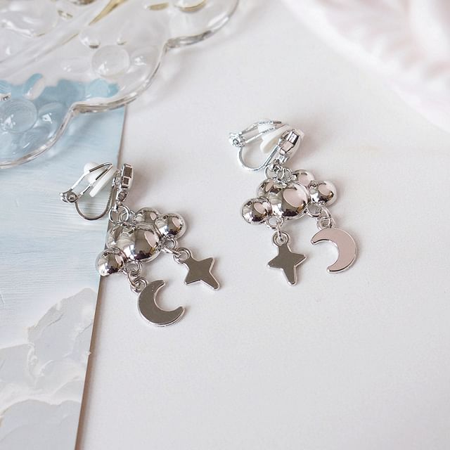 Moon Cloud Earring Dangle Star Alloy