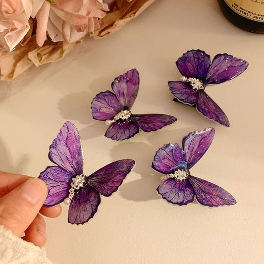 Rhinestone Hair Set / Butterfly Clip