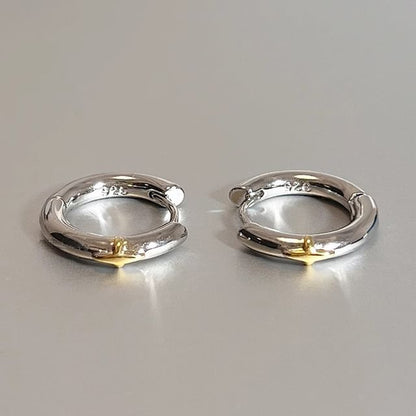 Sterling Silver Star Huggie Earring