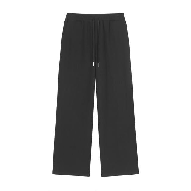 Elastic Waist Plain Sweatpants