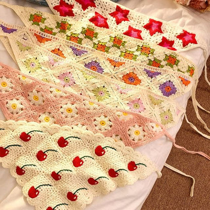 Scarf Head (Various Embroidered Triangle Designs)