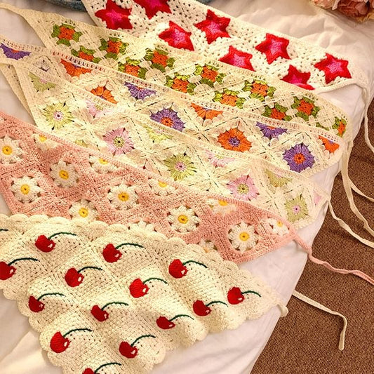 Scarf Head (Various Embroidered Triangle Designs)