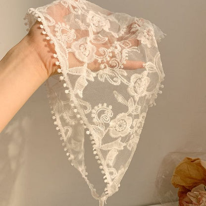 Designs) Lace Head Triangle (Various Scarf