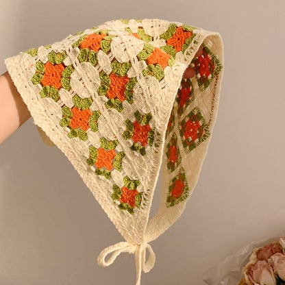 Scarf Head (Various Embroidered Triangle Designs)