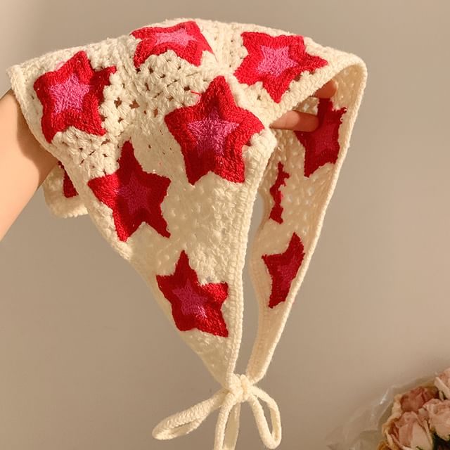 Scarf Head (Various Embroidered Triangle Designs)