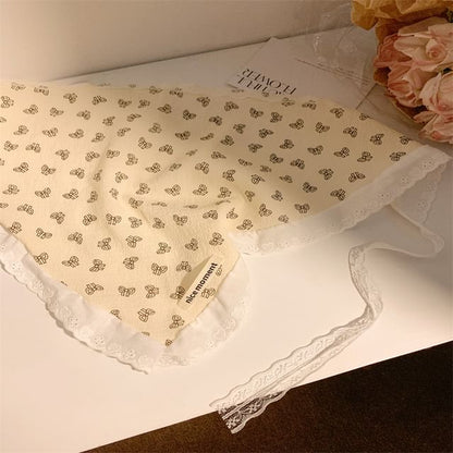 (Various Triangle Print Designs) Floral Scarf Head