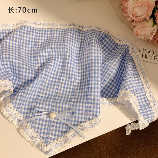 Designs) Scarf Scrunchie Lace Set / Trim Head Triangle (Various