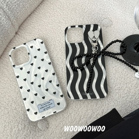 Phone Wavy Heart Case /
