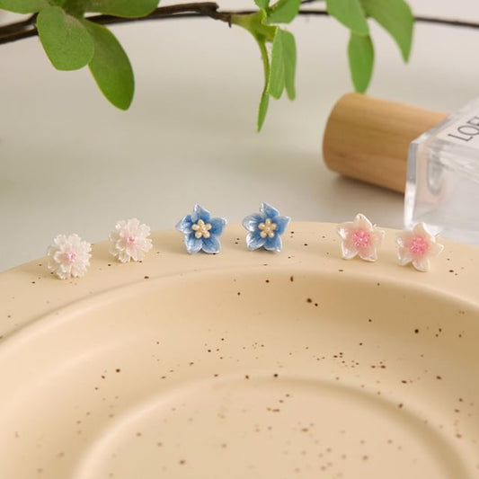 Stud Alloy Earring Floral