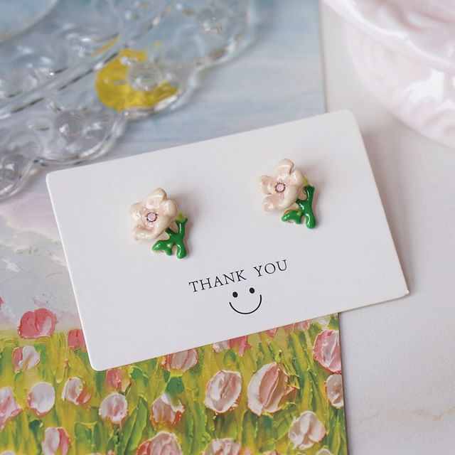 Butterfly Alloy Floral / Stud Earring