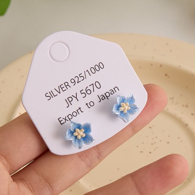 Stud Alloy Earring Floral